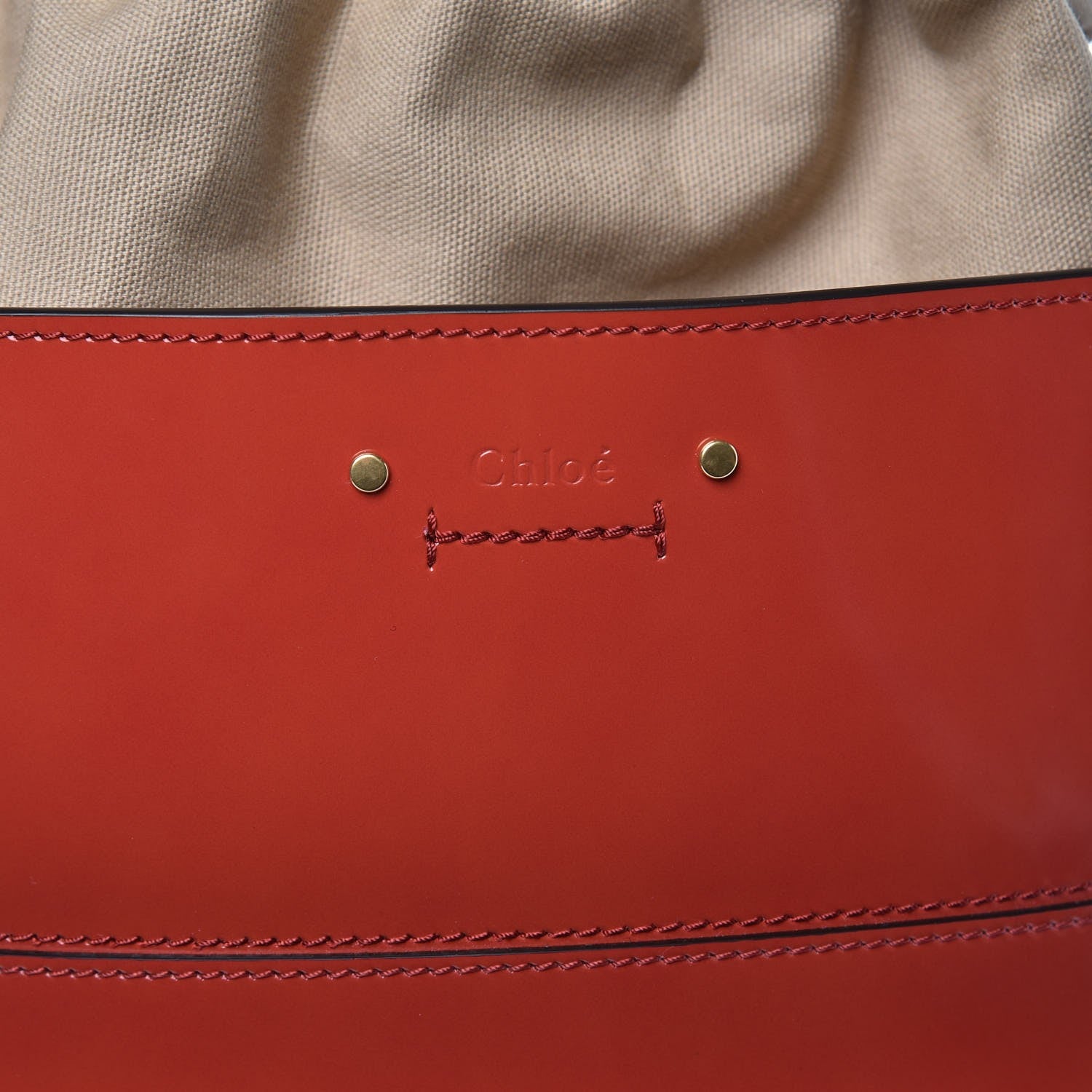 Chloe Patent Calfskin Small Roy Bucket Bag Earthy Red 8 of 8