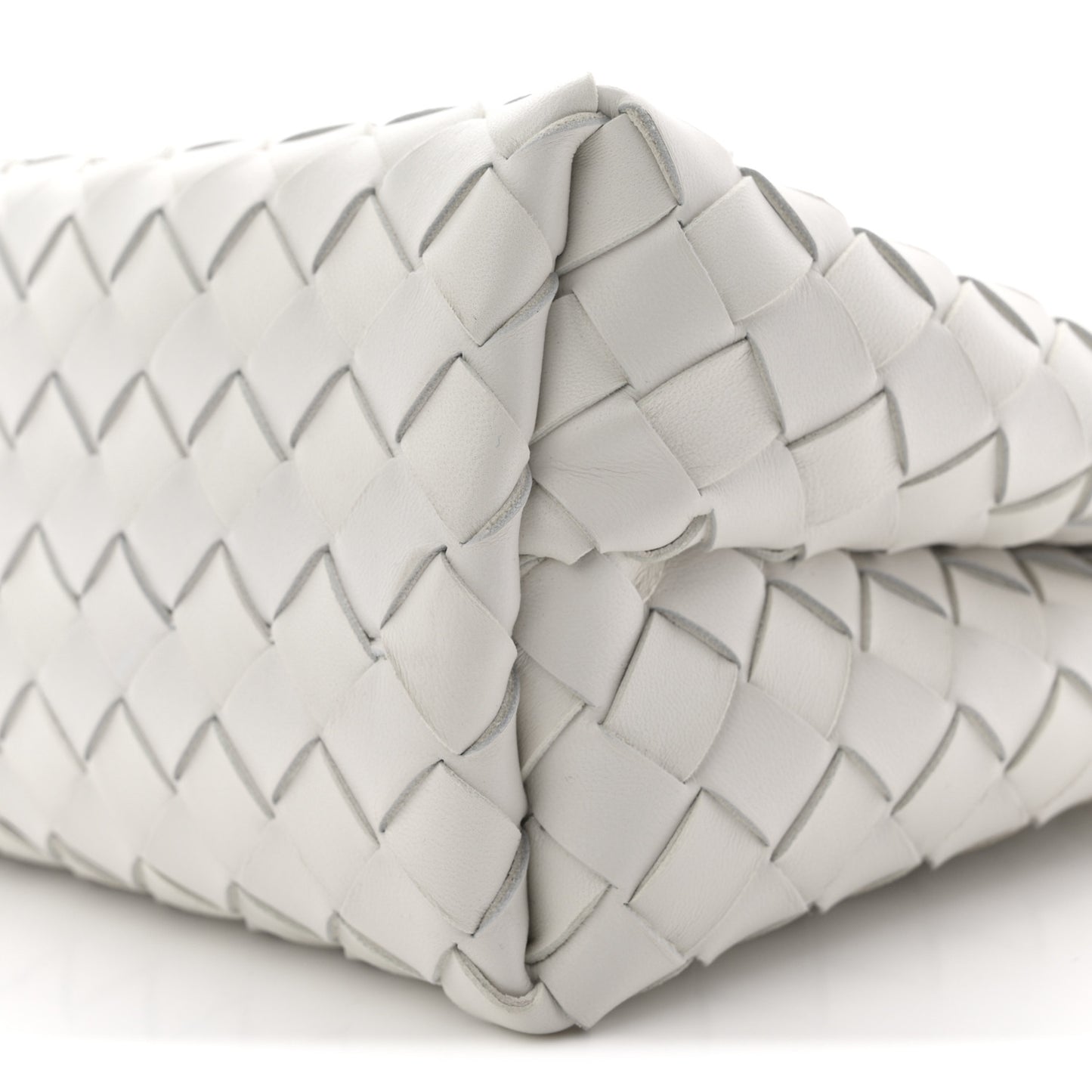Nappa Intrecciato Small Andiamo Shoulder Bag White