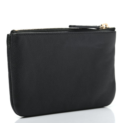 Chanel Caviar Studded Deauville Cosmetic Pouch Black 6 of 14