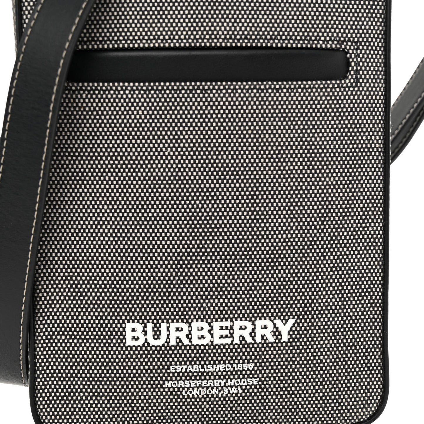 Canvas Horseferry Print Olympia Crossbody Black