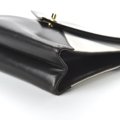 Chanel Lambskin Medium Envelope Single Flap Bag Black White 7 of 11