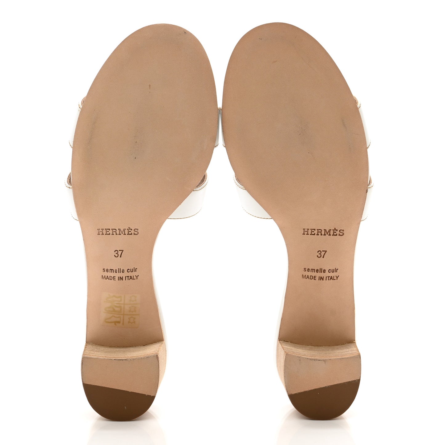 Calfskin Oasis Sandals 37 White