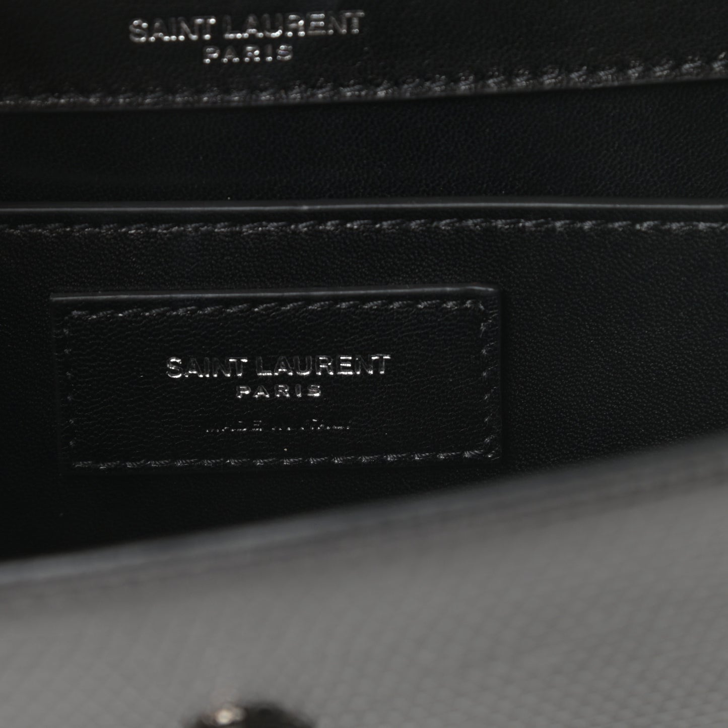 Calfskin Lizard Embossed Small Pochette Black