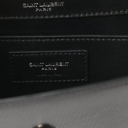 Saint Laurent Calfskin Lizard Embossed Small Pochette Black 6 of 11