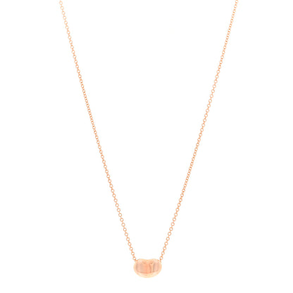 Tiffany 18K Rose Gold 9mm Elsa Peretti Bean Pendant Necklace 1 of 5