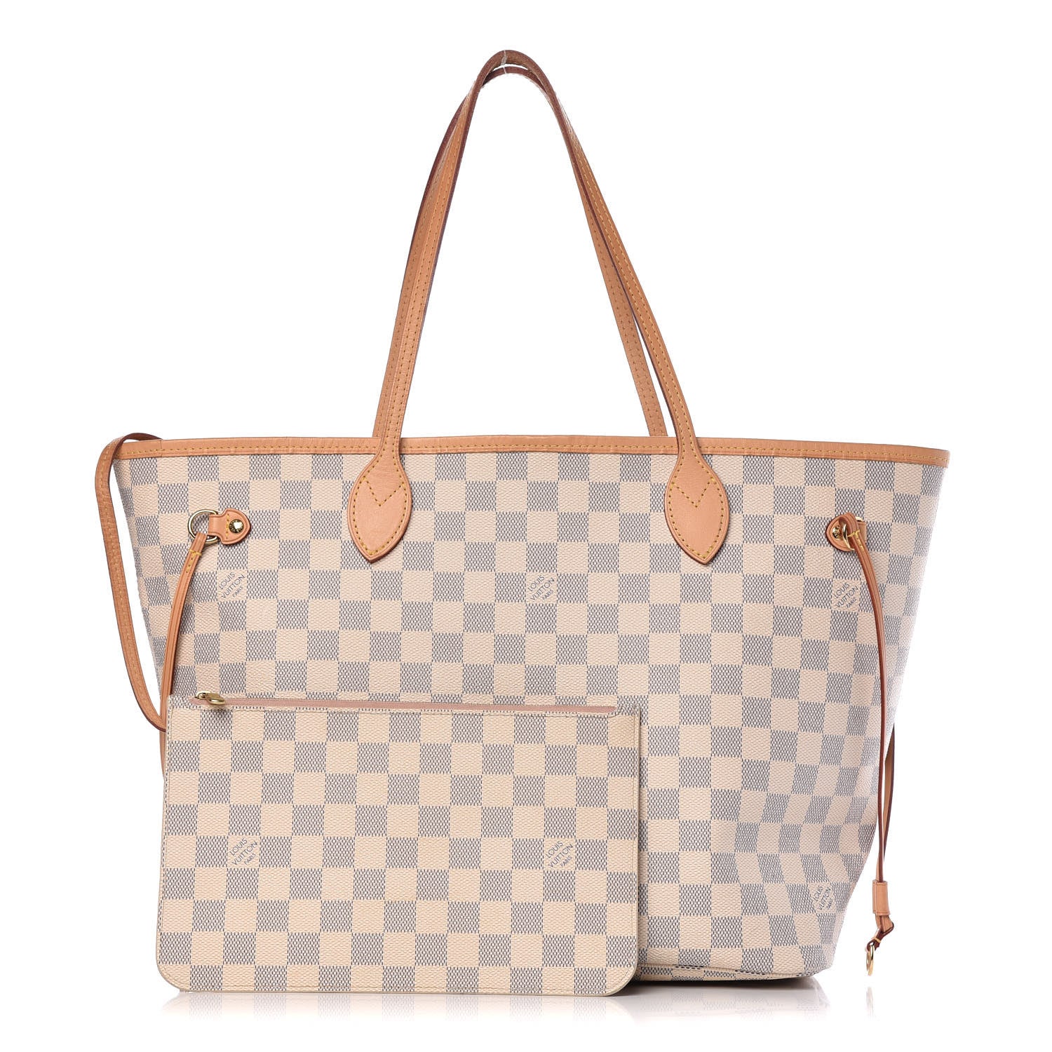 Louis Vuitton Damier Azur Neo Neverfull MM Rose Ballerine 1 of 13