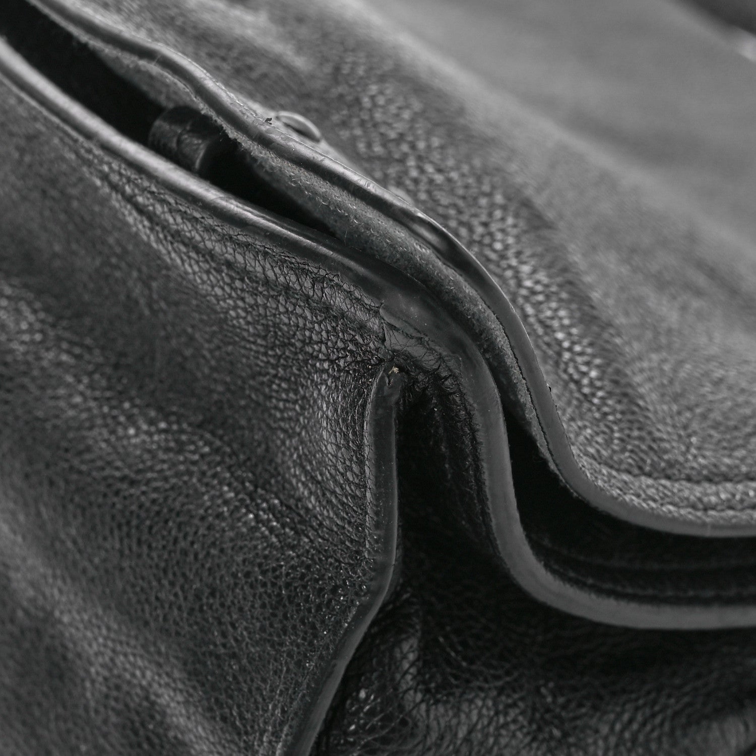 Prada Glace Calf Etiquette Flap Black Astrale 10 of 15