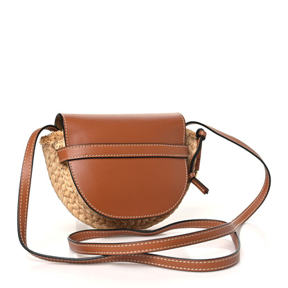 Loewe Calfskin Raffia Mini Gate Crossbody Bag Natural Tan 2 of 10