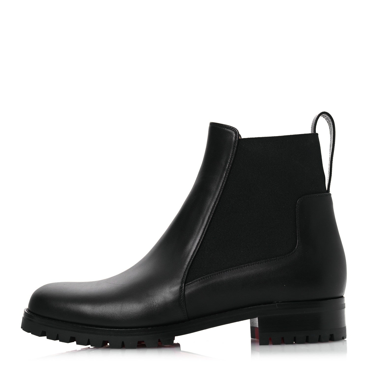 Christian Louboutin Calfskin Marchacroche Flat Chelsea Boots 39 Black 1 of 11