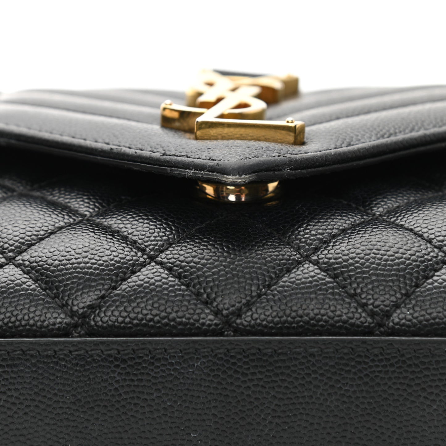 Grain De Poudre Textured Mixed Matelasse Triquilt Small Monogram Satchel Black