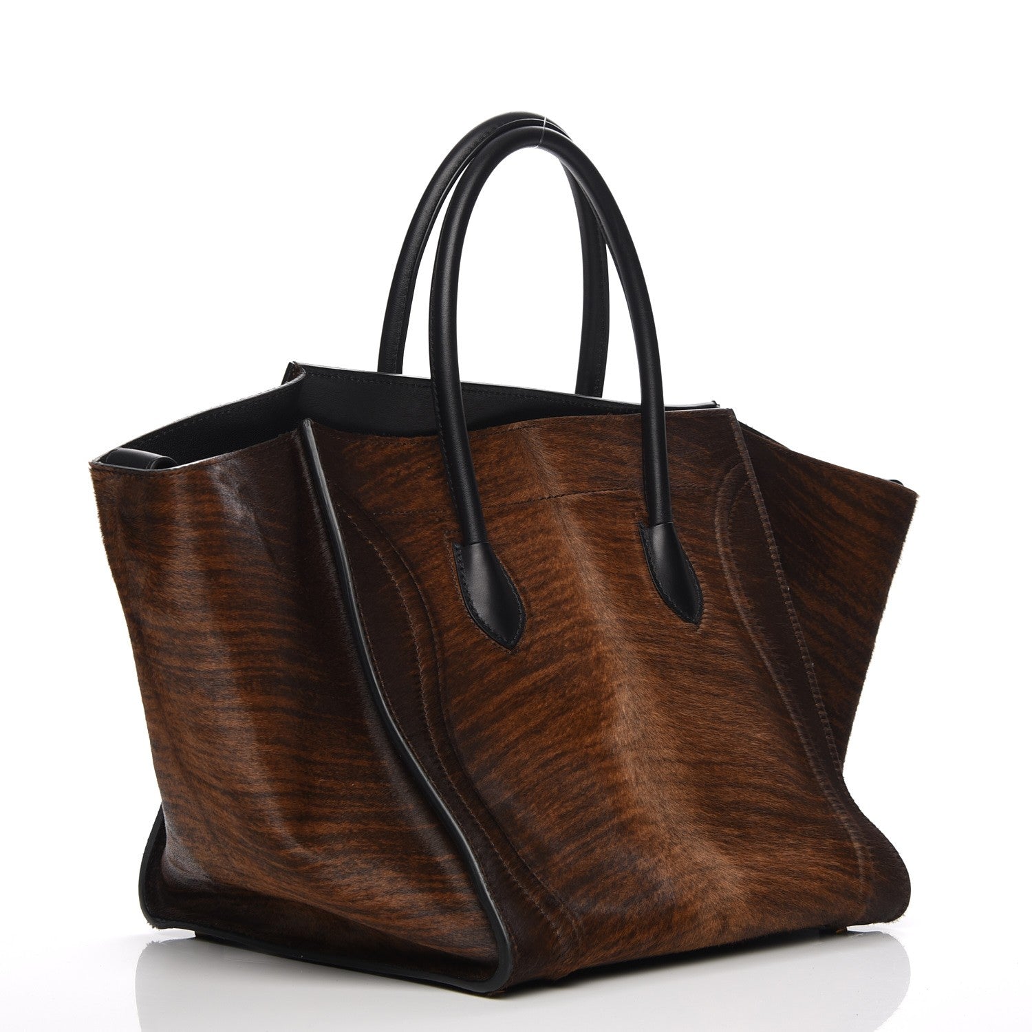Celine Shaded Pony Hair Calfskin Medium Phantom Luggage Brown 3 of 7