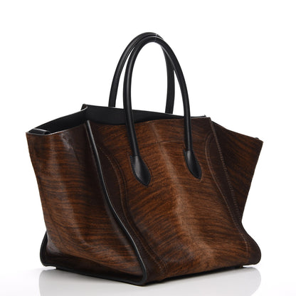 Celine Shaded Pony Hair Calfskin Medium Phantom Luggage Brown 3 of 7