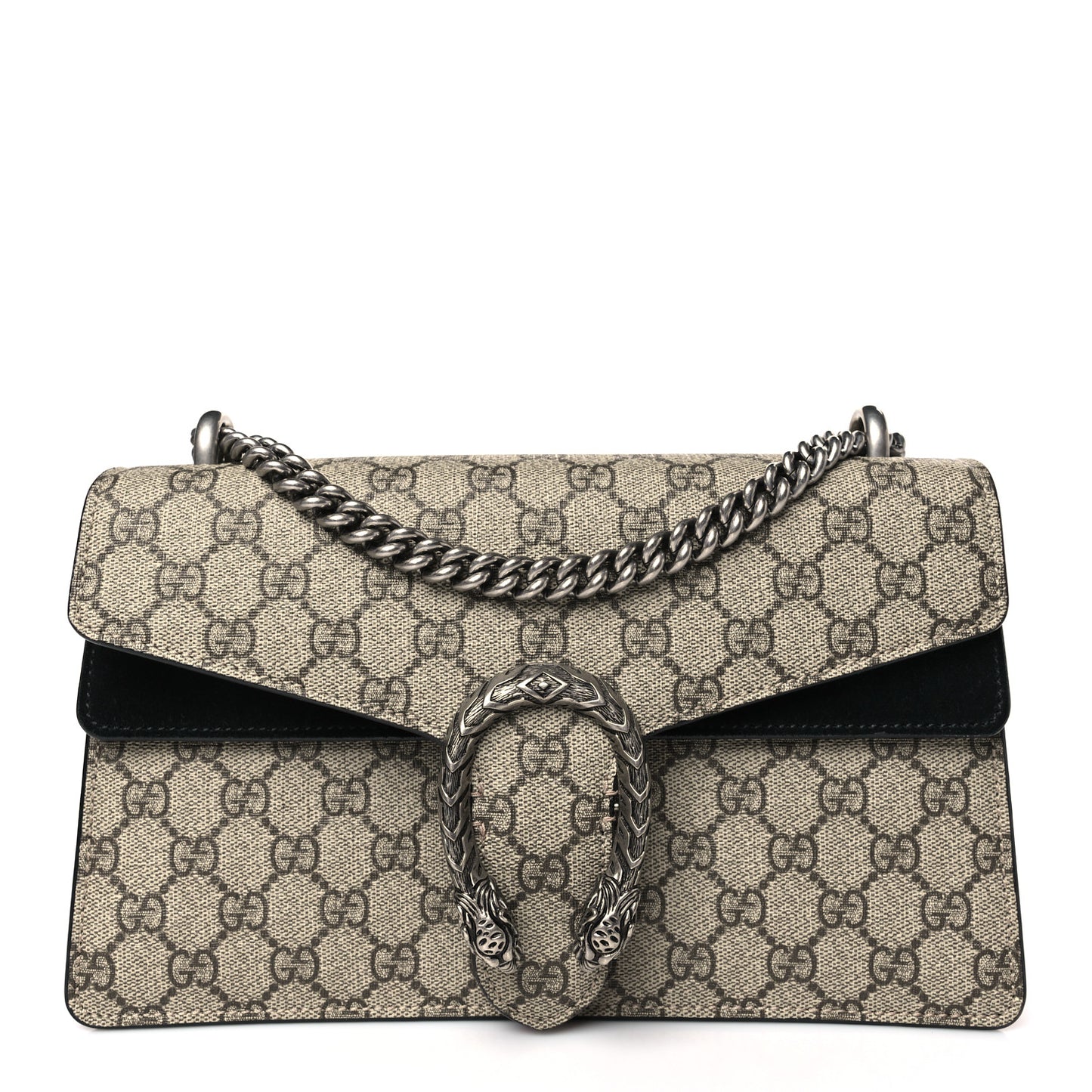 GG Supreme Monogram Small Dionysus Shoulder Bag Black