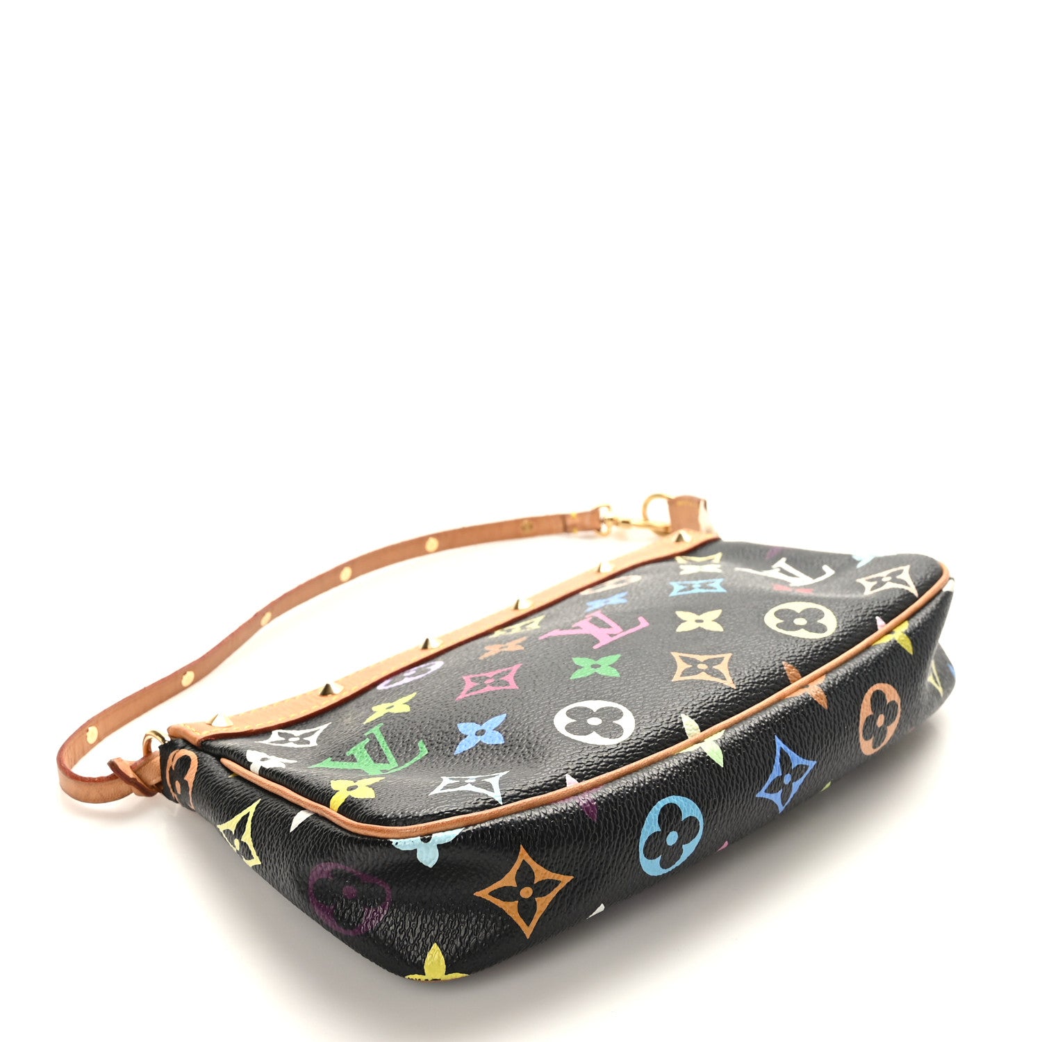 Louis Vuitton Monogram Multicolor Pochette Accessories Black 4 of 10