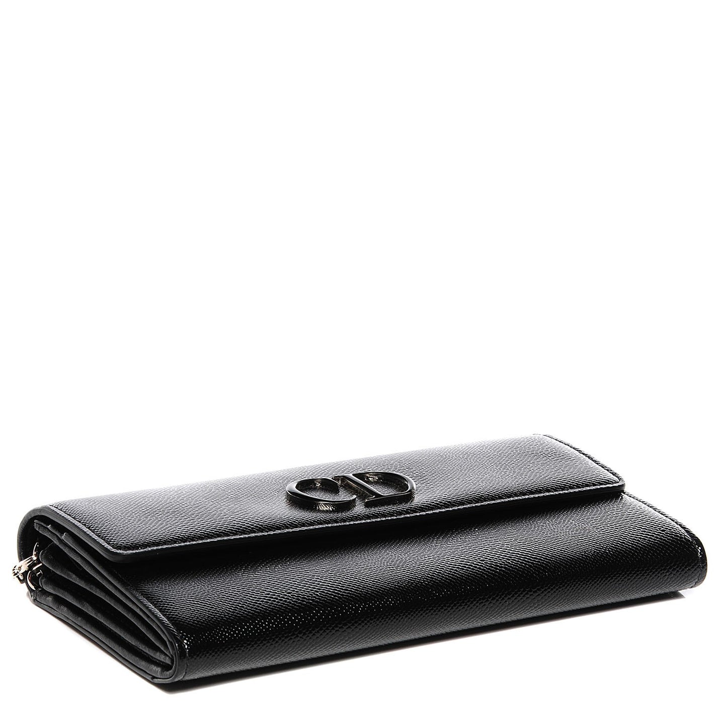 Grained Calfskin Mania Rendez-Vous Chain Wallet Black