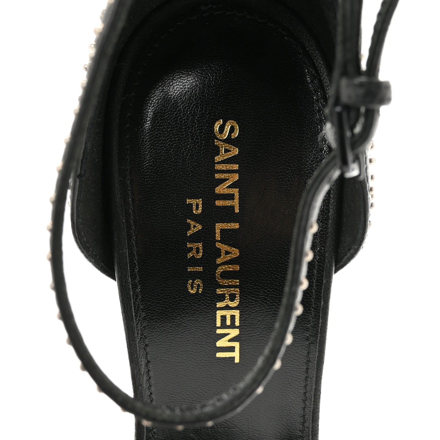 Calfskin Studded Opyum Sandals 37 Black