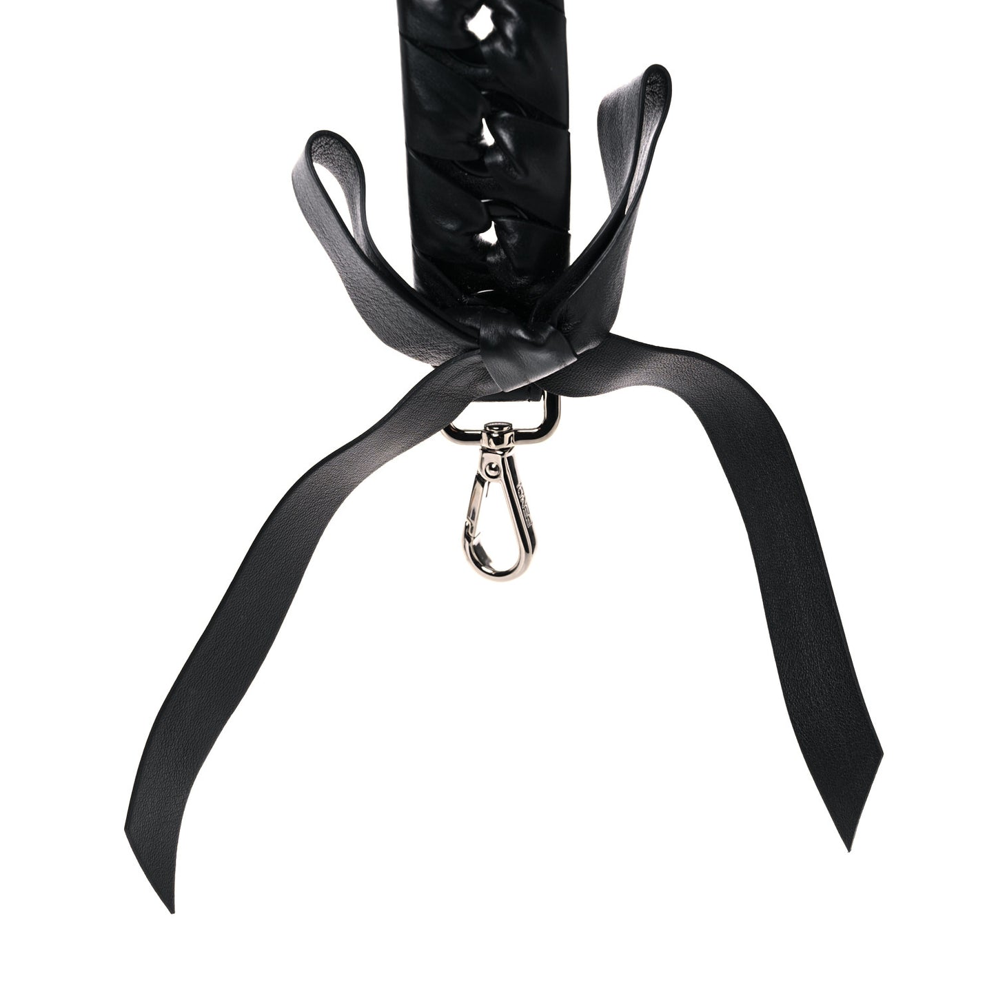 Vitello Liberty Shiny Nappa Lace Up Bow Mini Strap You Black