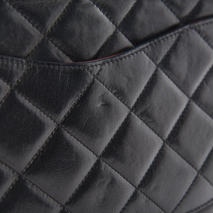 Chanel Lambskin Quilted Medium Double Flap Black 13 of 20