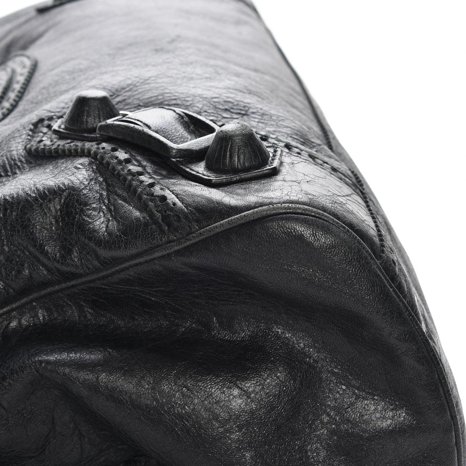 Balenciaga Agneau Giant Brogues Hardware Mid Day Black 9 of 11