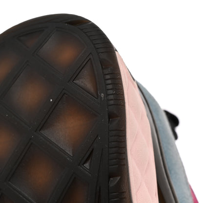 Chanel Fabric Suede CC Sneakers 37 Blue Beige Pink 15 of 21