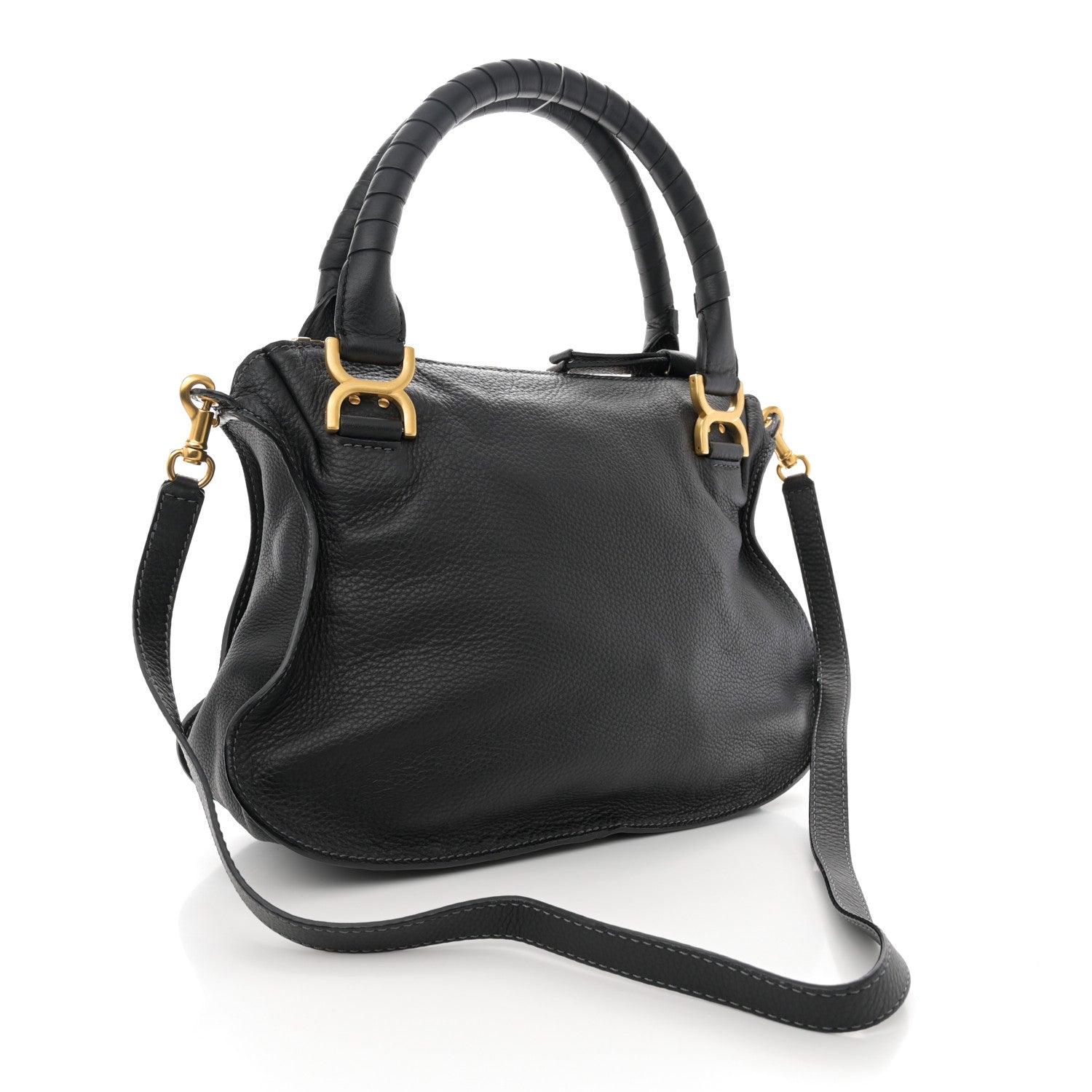 Chloe Calfskin Medium Marcie Satchel Black 3 of 12