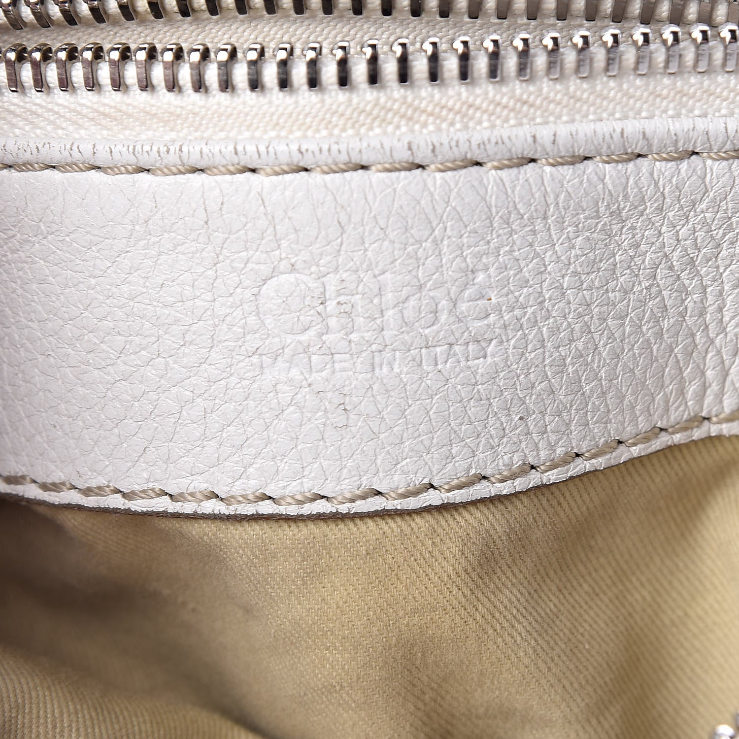 Chloe Calfskin Paddington Hobo White 8 of 36