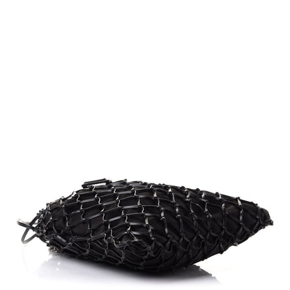 Prada Satin Net Chain Bag Black 3 of 9