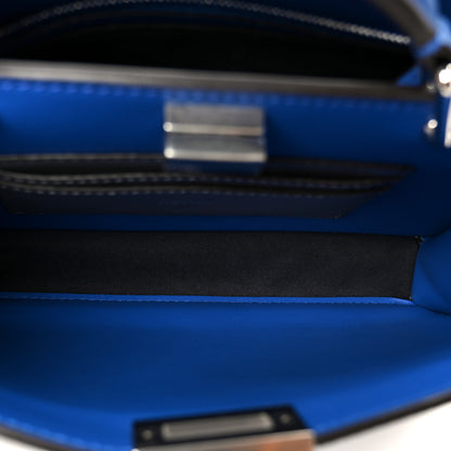 Fendi Cuoio Romano Vitello Cover Bi-Color Peekaboo I See U X Cross Satchel Bleu Royal Acciaio 5 of 13