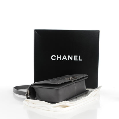 Chanel Calfskin Double Stitch New Medium Boy Flap Grey 5 of 7