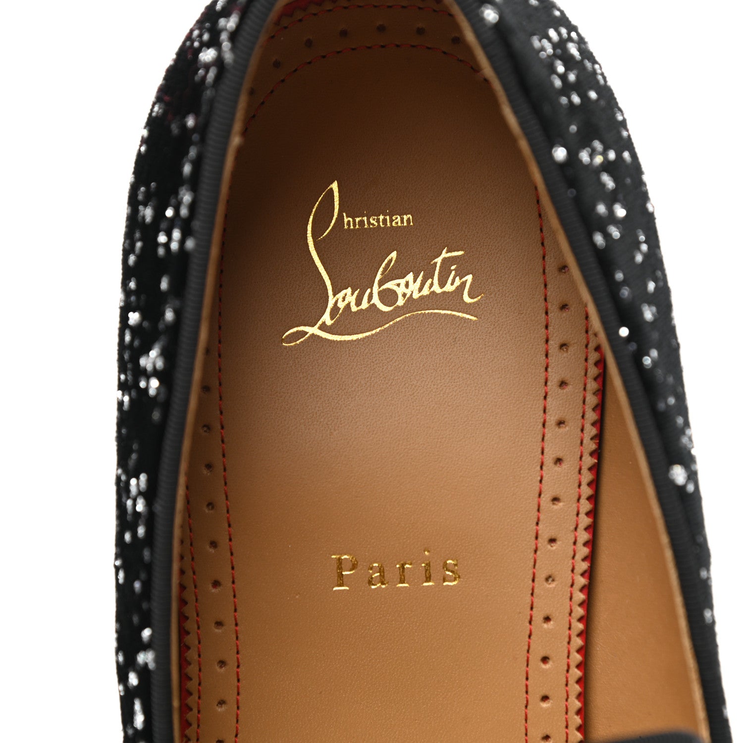 Christian Louboutin Velours Mens Colonnaki Snow Star Flat Loafers 43.5 Black 7 of 8