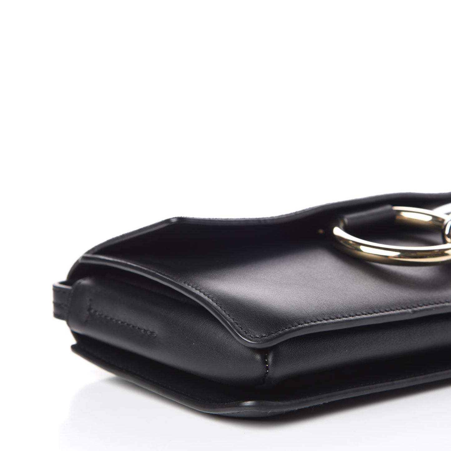 Suede Calfskin Small Faye Shoulder Bag Black