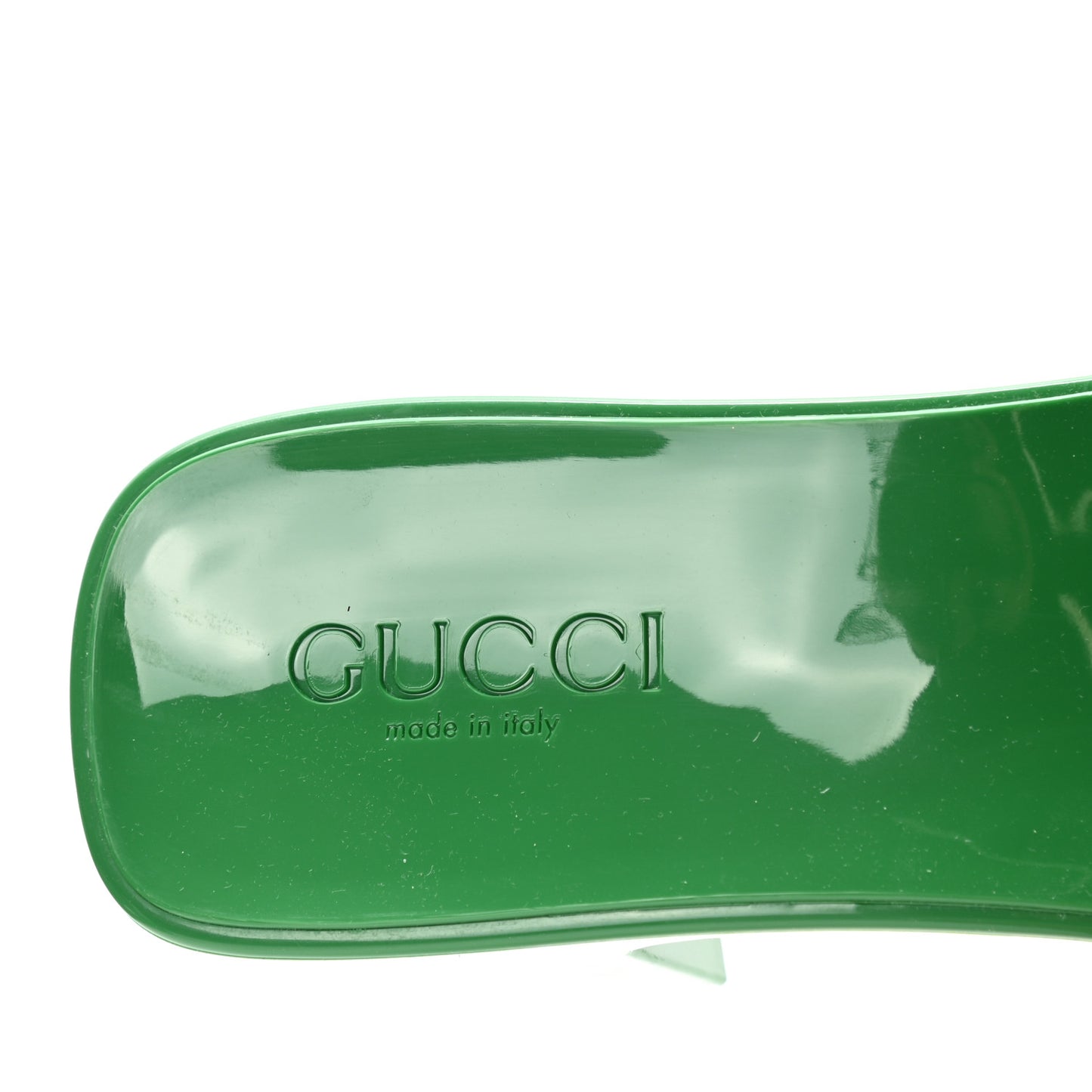 Rubber Gucci Logo Womens Platform 20/60mm Slide Sandals 39 New Shamarock