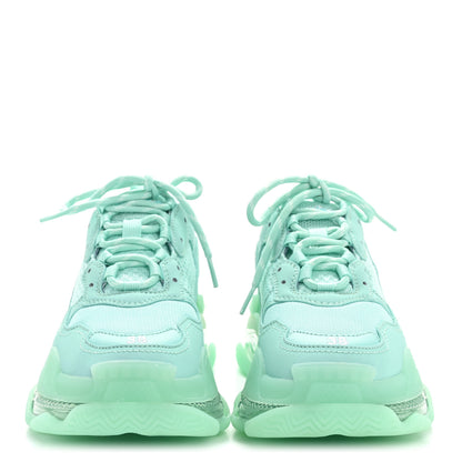 Balenciaga Fabric Mesh Clear Sole Womens Triple S Sneakers 38 Mint 3 of 9