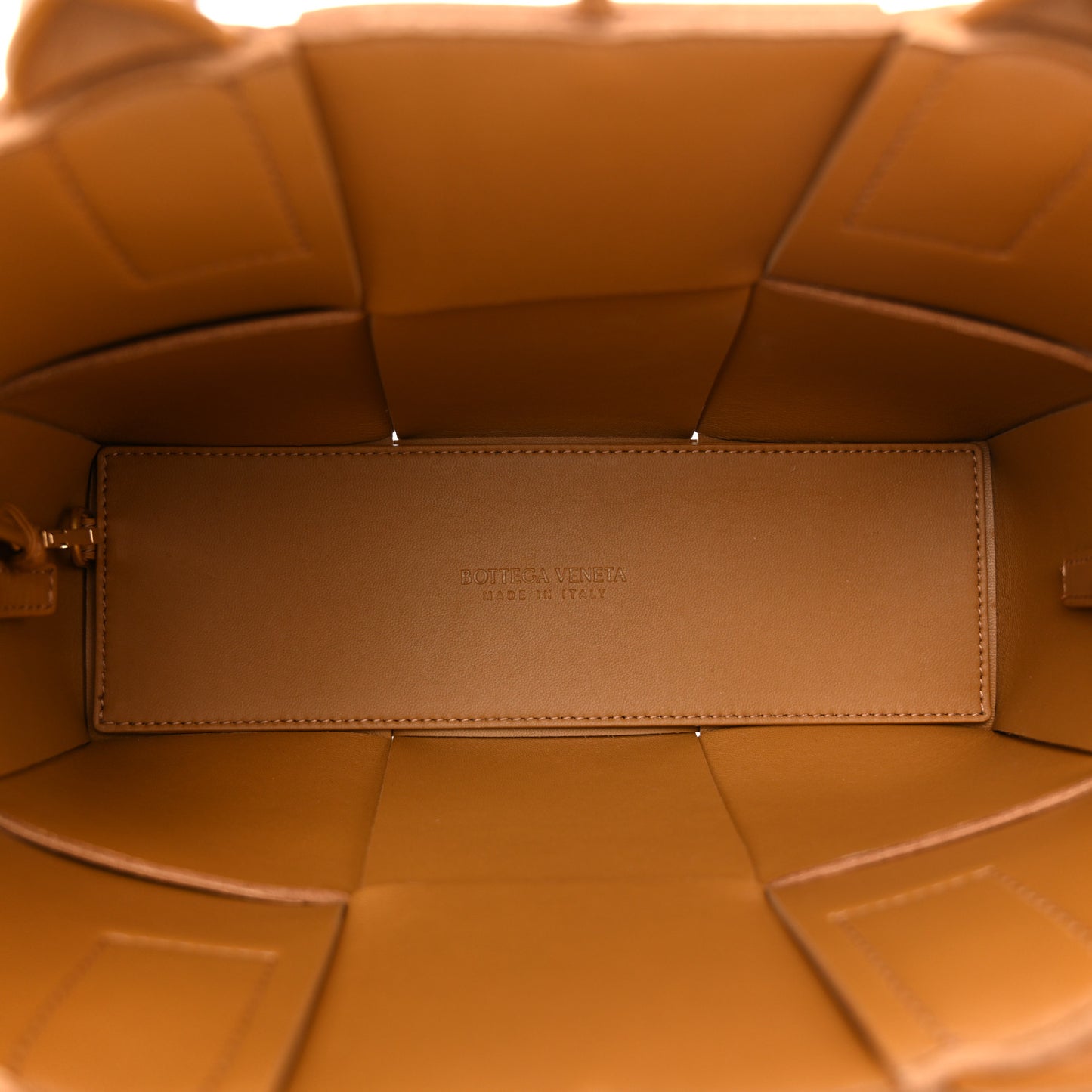 Nappa Maxi Intrecciato Mini Arco Tote Camel