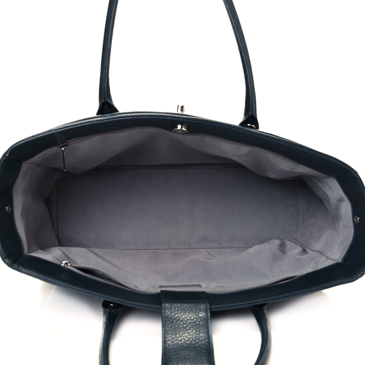 Chanel Calfskin Cerf Executive Shopper Tote Blue 7 of 17