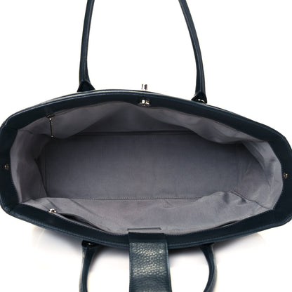 Chanel Calfskin Cerf Executive Shopper Tote Blue 7 of 17