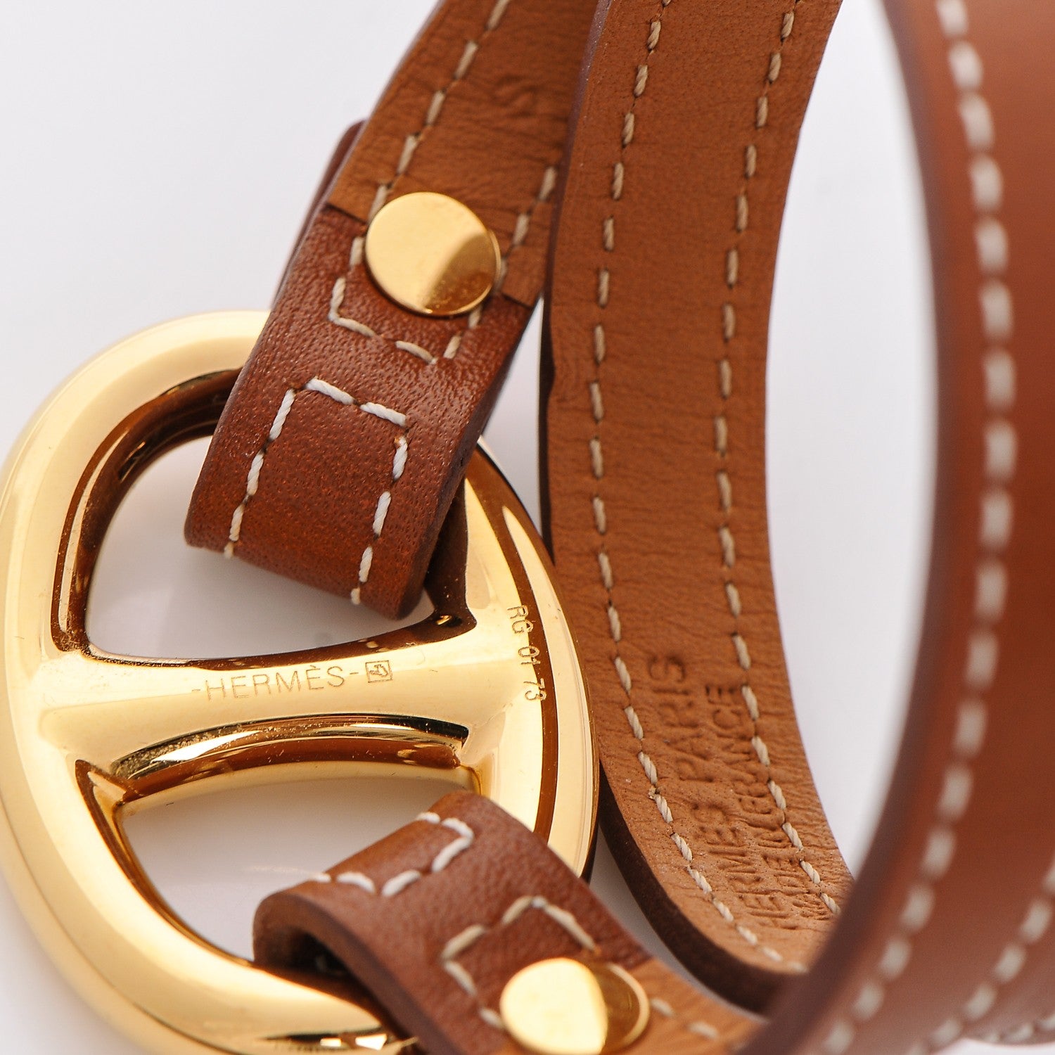 Hermes Natural Tadelakt Granville Double Tour Bracelet S 4 of 4