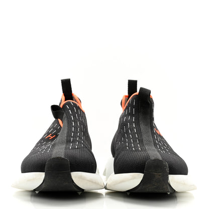 Hermes Technical Canvas Goatskin Mens Eclair Sneakers 40 Black 2 of 9