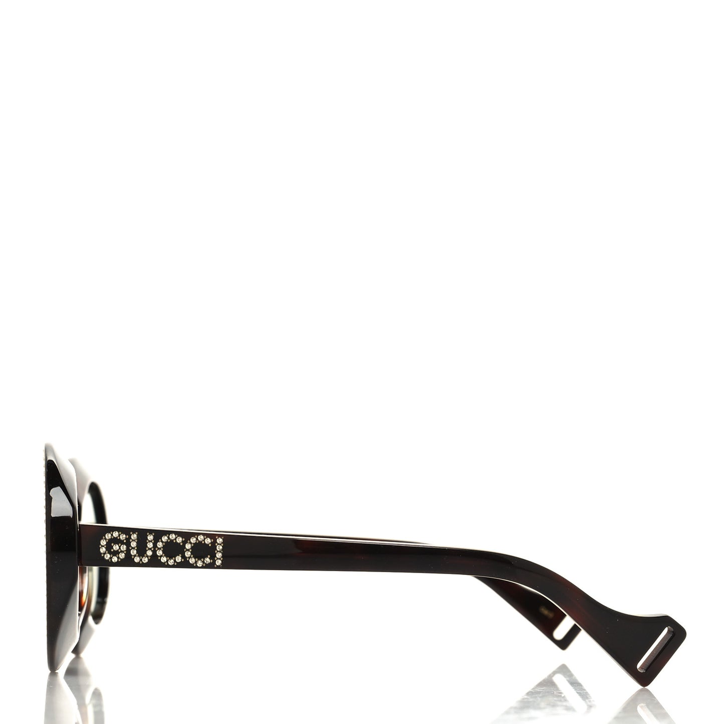 Acetate Crystal Round Sunglasses GG0618S Tortoiseshell