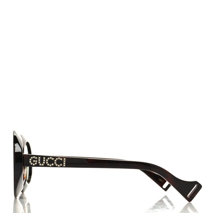 Gucci Acetate Crystal Round Sunglasses GG0618S Tortoiseshell 3 of 6