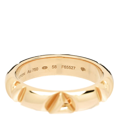 Louis Vuitton 18K Yellow Gold 5mm LV Volt Multi Ring 58 8.5 5 of 6