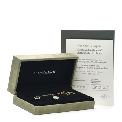 Van Cleef & Arpels 18K Yellow Gold Mother of Pearl Malachite Carnelian Tiger Eye 4 Motifs Lucky Alhambra Bracelet 4 of 4