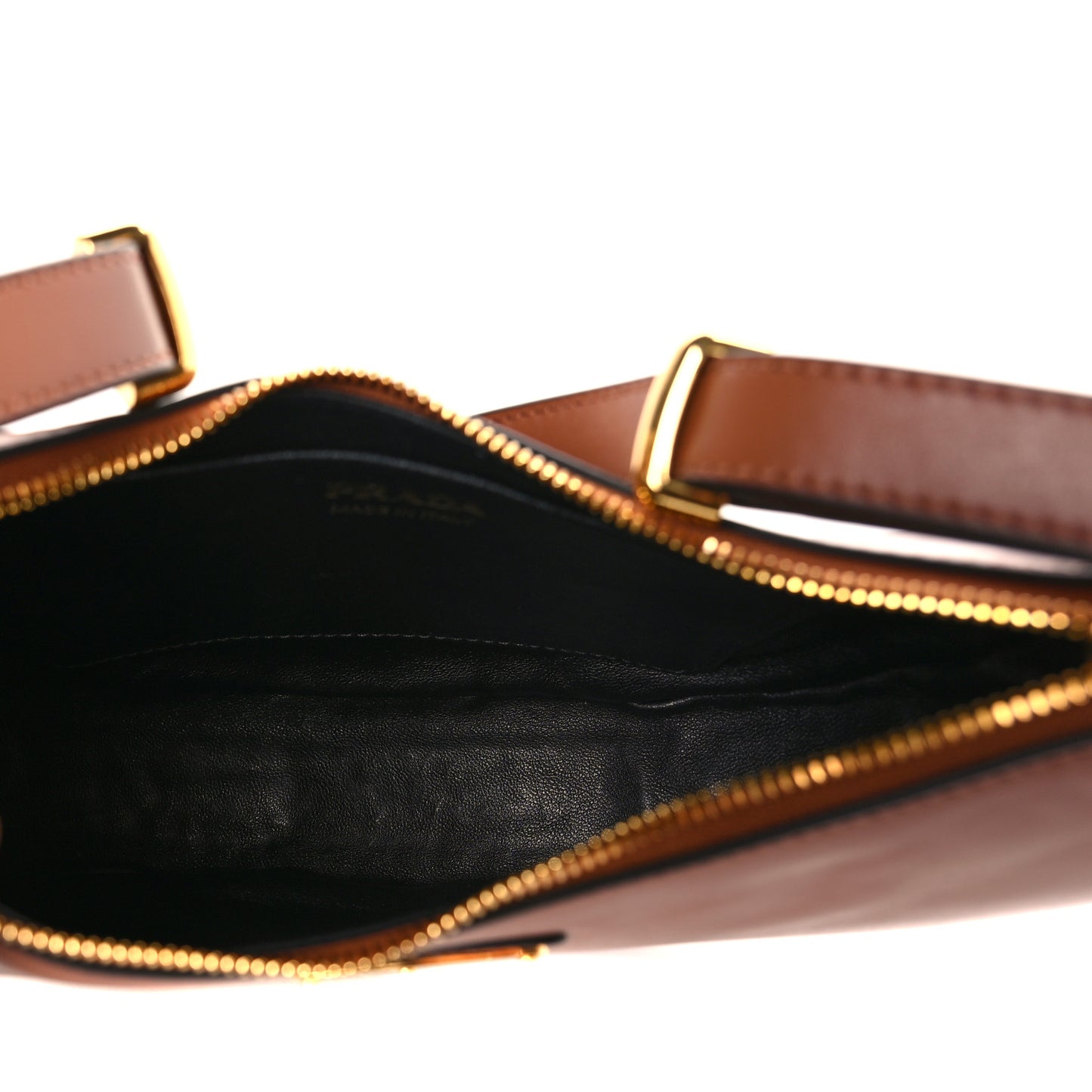 Soft Calfskin Arque Shoulder Bag Cognac