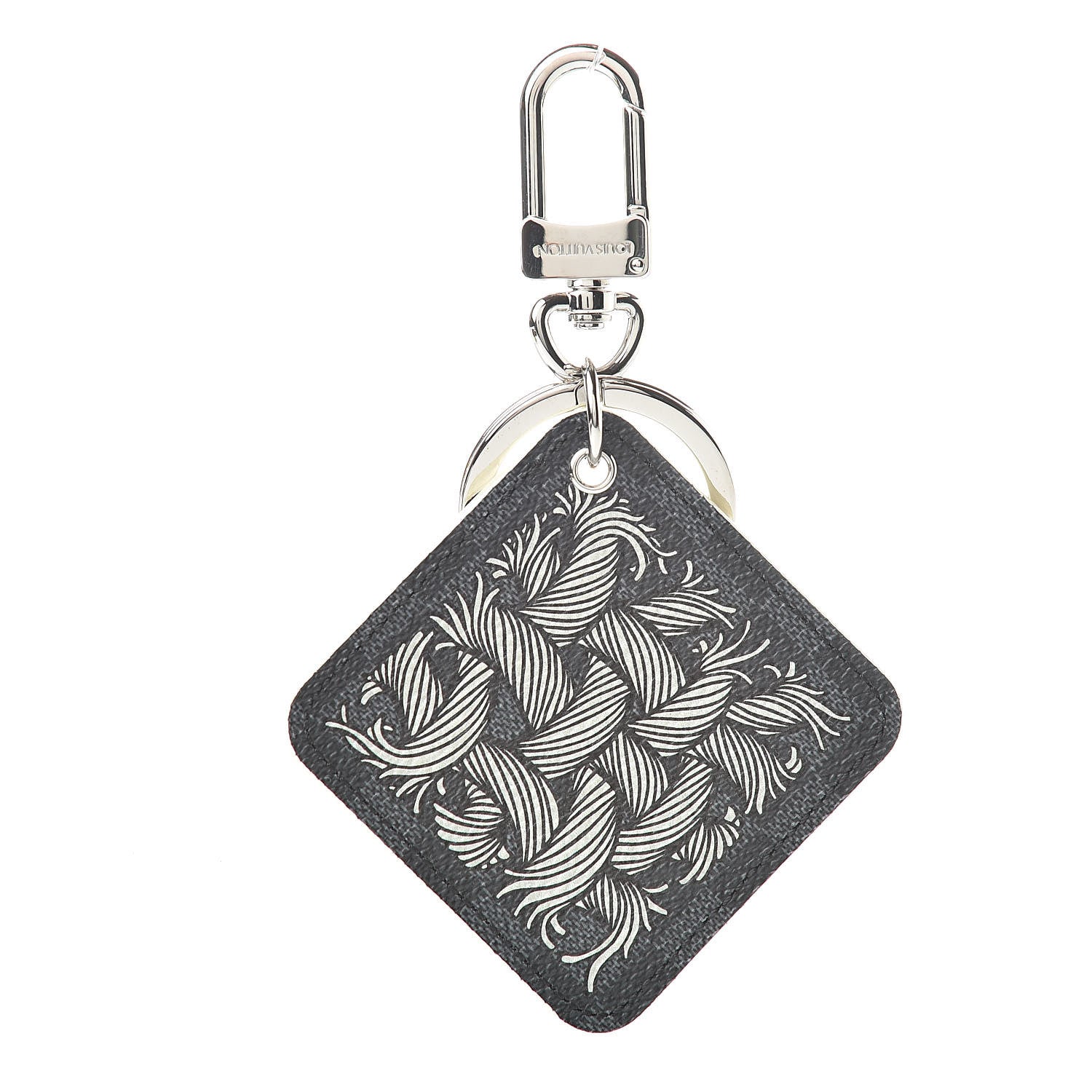 Louis Vuitton Damier Graphite Rope Bag Charm Key Ring White 1 of 5