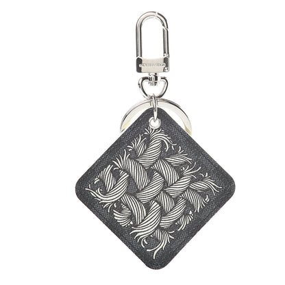 Louis Vuitton Damier Graphite Rope Bag Charm Key Ring White 1 of 5