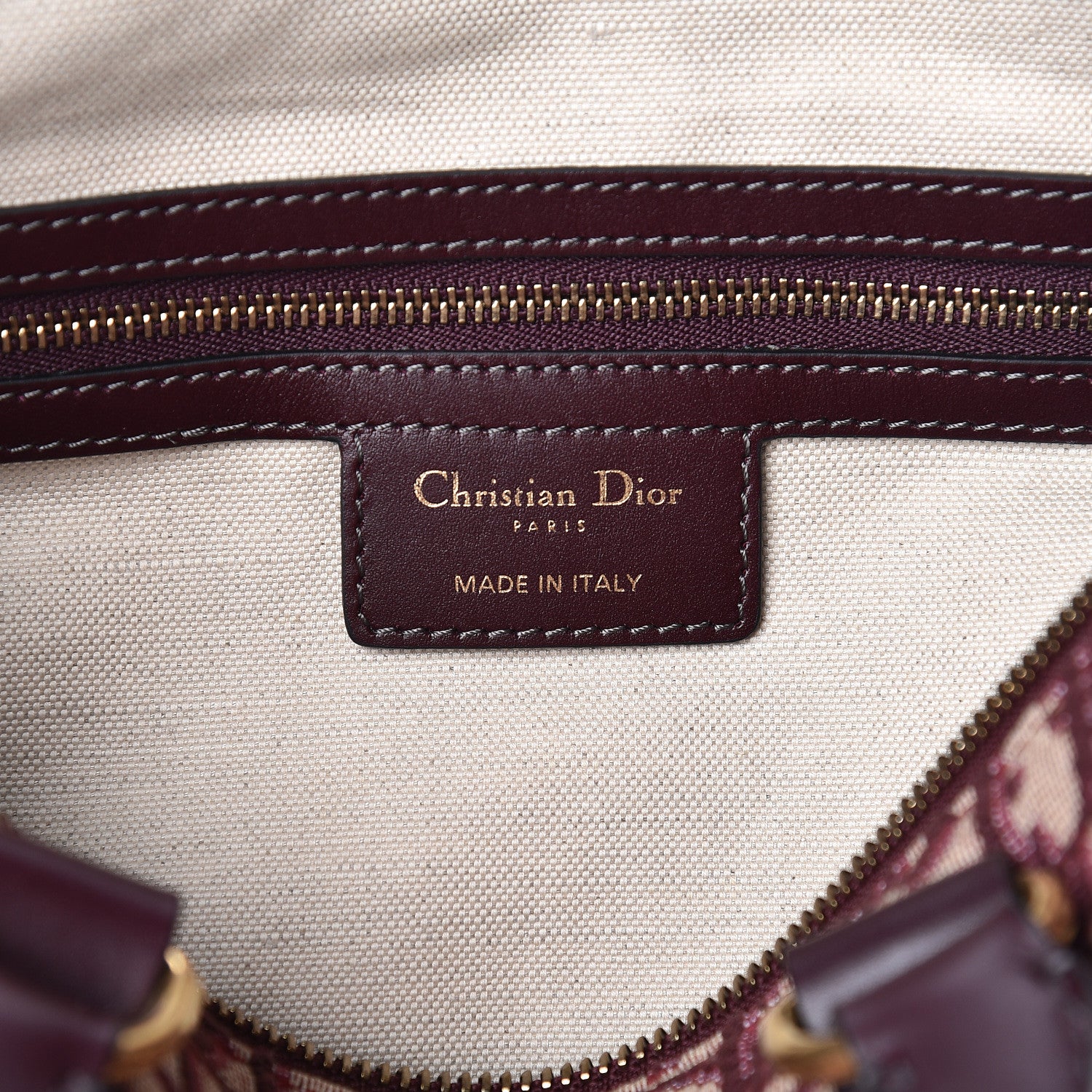 Christian Dior Oblique Boston Bag Bordeaux 7 of 12