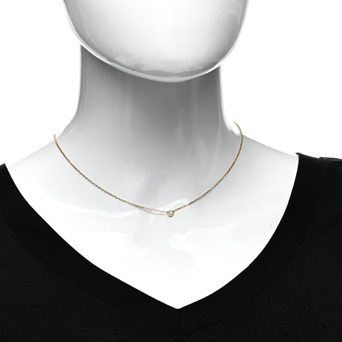18K Yellow Gold Diamond SM D'Amour Pendant Necklace
