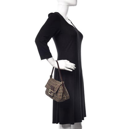Fendi Zucchino Vitello Mini Mama Baguette Mogano Panna Bruciato 2 of 11