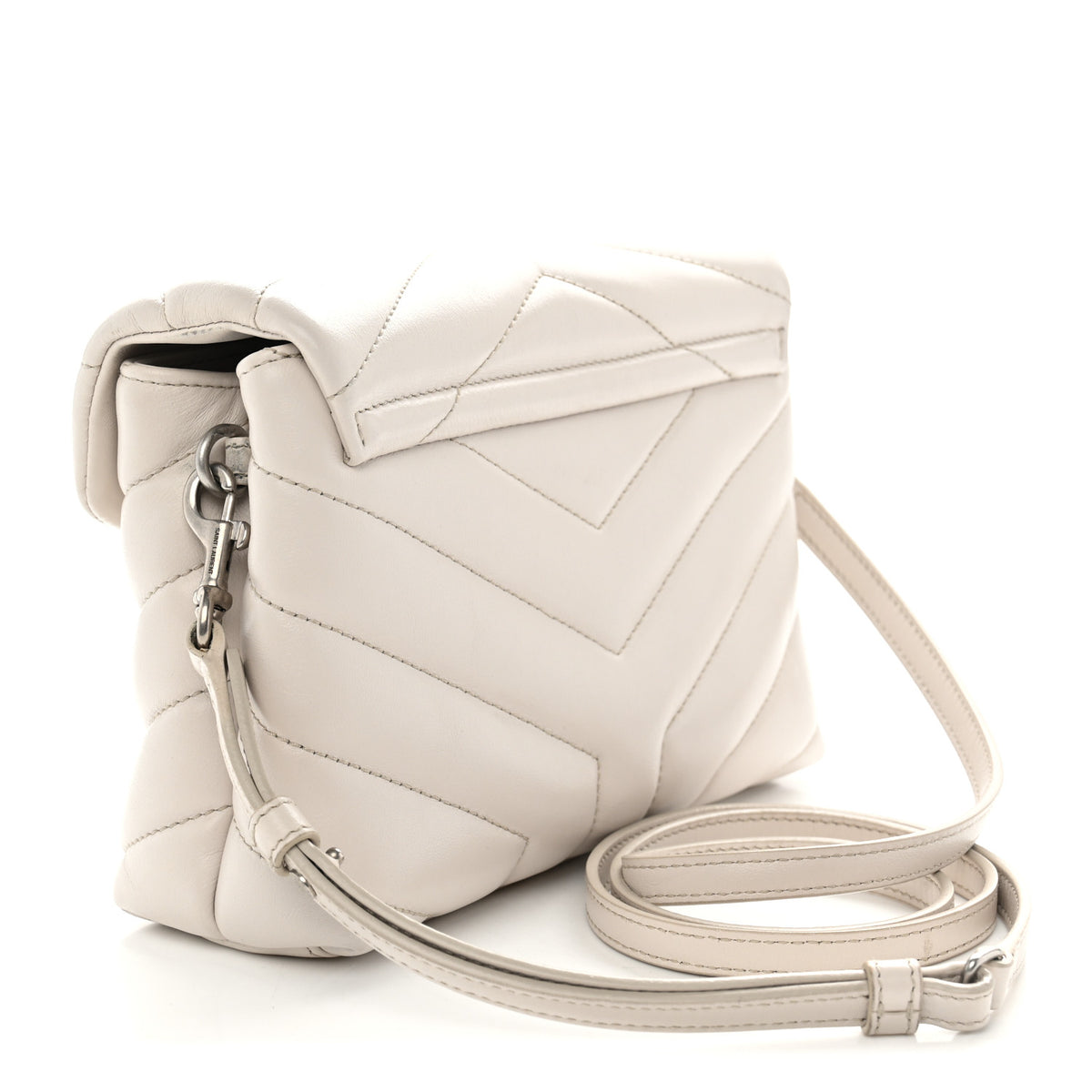 Calfskin Y Quilted Monogram Toy Loulou Crossbody Bag Crema Soft