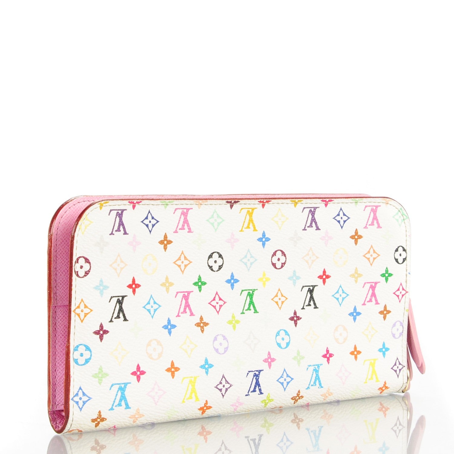 Louis Vuitton Monogram Multicolor Insolite Wallet White Litchi 3 of 7